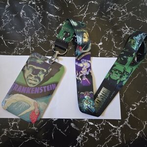 ππ Frankenstein ID/Card Holder With Lanyard